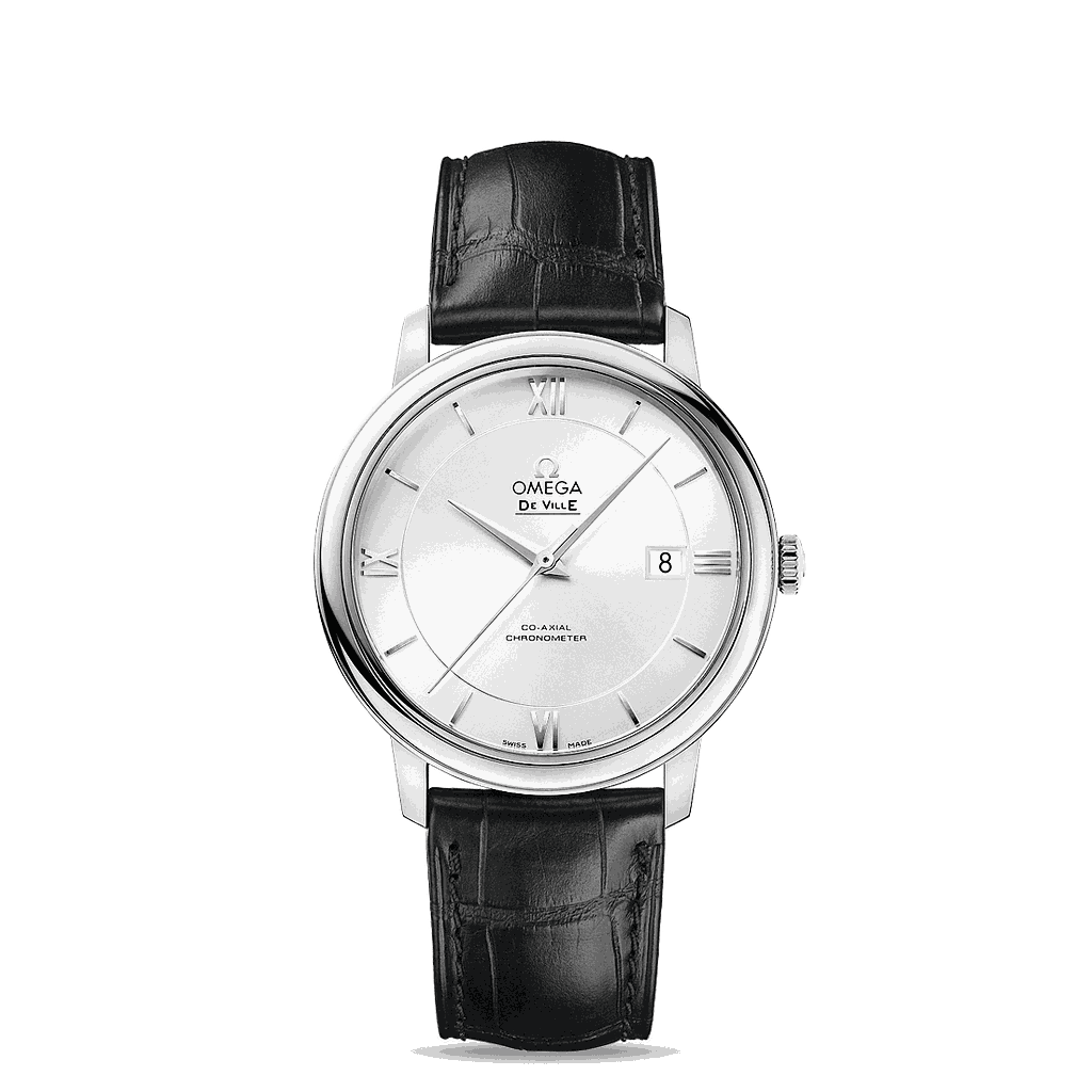 De Ville Prestige Co‑Axial Chronometer 39,5 mm Acero con Pulsera de piel  424.13.40.20.02.001