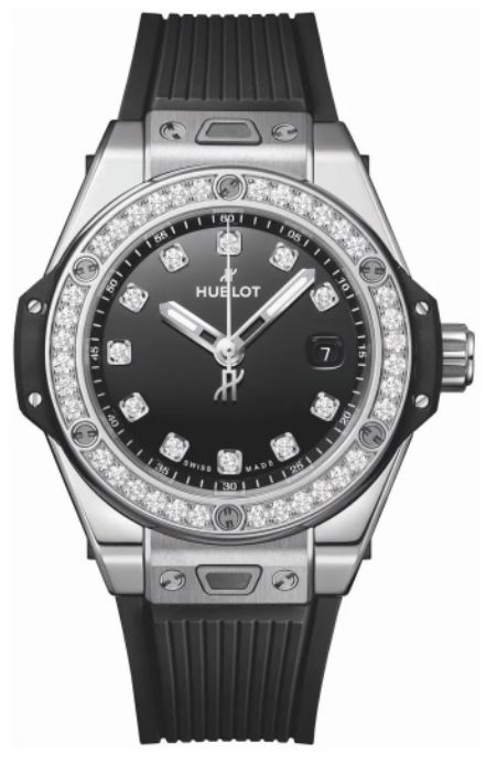 HUBLOT · BIG BANG ONE CLICK STEEL DIAMONDS 33MM 485.SX.1270.RX.1204