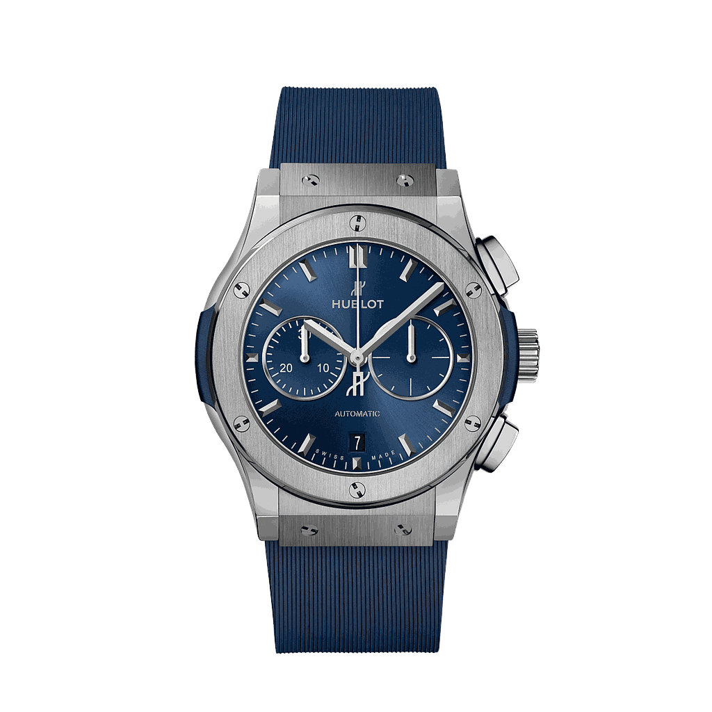 HUBLOT CLASSIC FUSION CHRONOGRAPH TITANIUM BLUE 42MM 541.NX.7170.RX